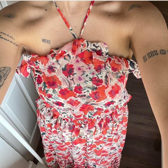 MISA Los Angeles Floral Halter Maxi Dress – Size Small - Picture 6 of 8